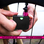 Muc-Off Airmach Electric Mini Inflator - Presta and Shrader Compatible Bike Pump - Rechargeable Electric Bike Pump for Road, Gra