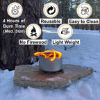 Branded Boards | Made In Usa | Portable Mini Bonfire Campfire In A Can | Reusable & Up To 4 Hours Of Burn Time | Picnics Parties