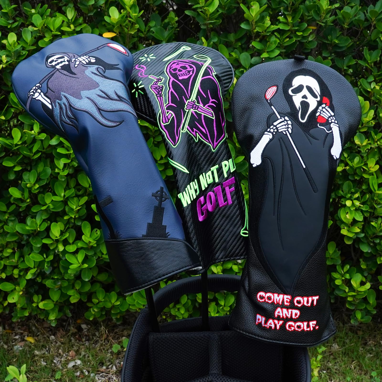 Big Crazy Golf Club Head Cover Funny Cool Unique Driver Headcovers Fits Up To 460Cc Death Golf