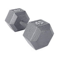 CAP Barbell Cast Iron Hex Dumbbell, Single, 45 lb