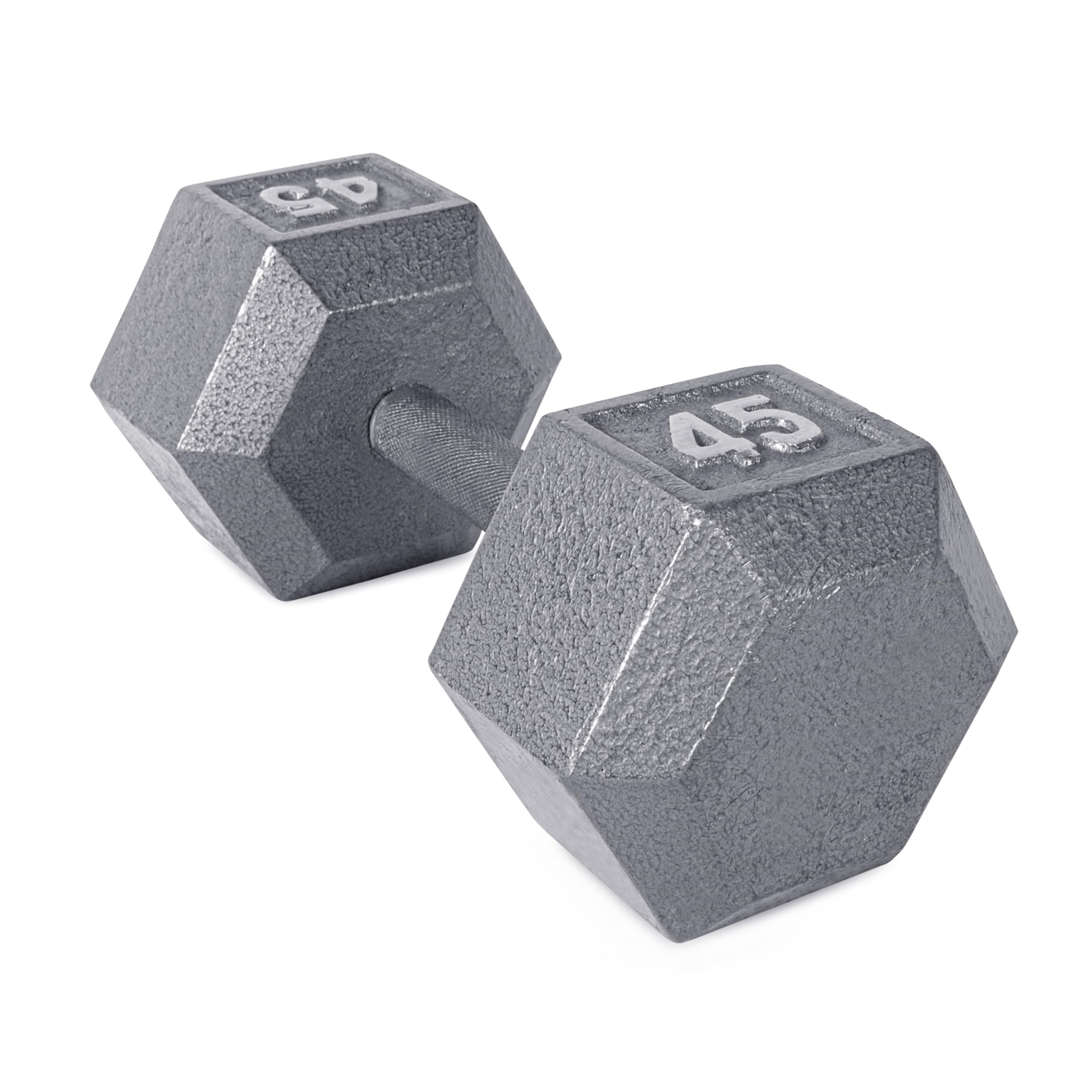 CAP Barbell Cast Iron Hex Dumbbell, Single, 45 lb