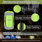 Frelaxy Compression Sack, 40% More Storage! 11L/18L/30L/45L Stuff Sack (Neon Green, M)