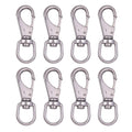 Mixiflor Stainless Steel Swivel Snap Hooks, 8 Pack (3.5 Inch) Heavy Duty Swivel Eye Snap Hook, Diving Clips Spring Hooks For Bir