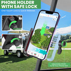 Aliennana Upgraded Golf Cart Phone Mount Holder Compatible With Ezgo/Club Car, 360 Rotatable One-Handed Pick & Place Universal C