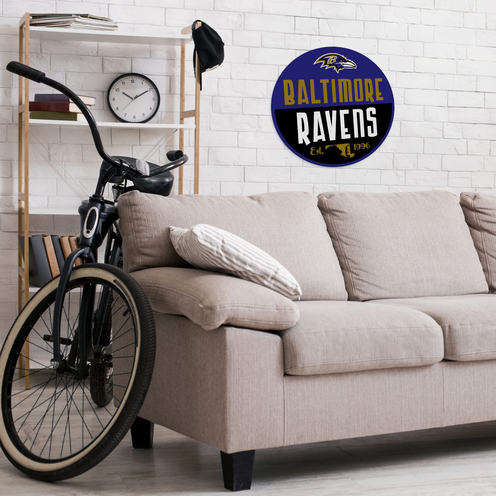 Rico Industries Nfl Football Baltimore Ravens Classic Shape Cut Pennant - Home And Living Room D  Cor - Soft Felt Ez To Hang