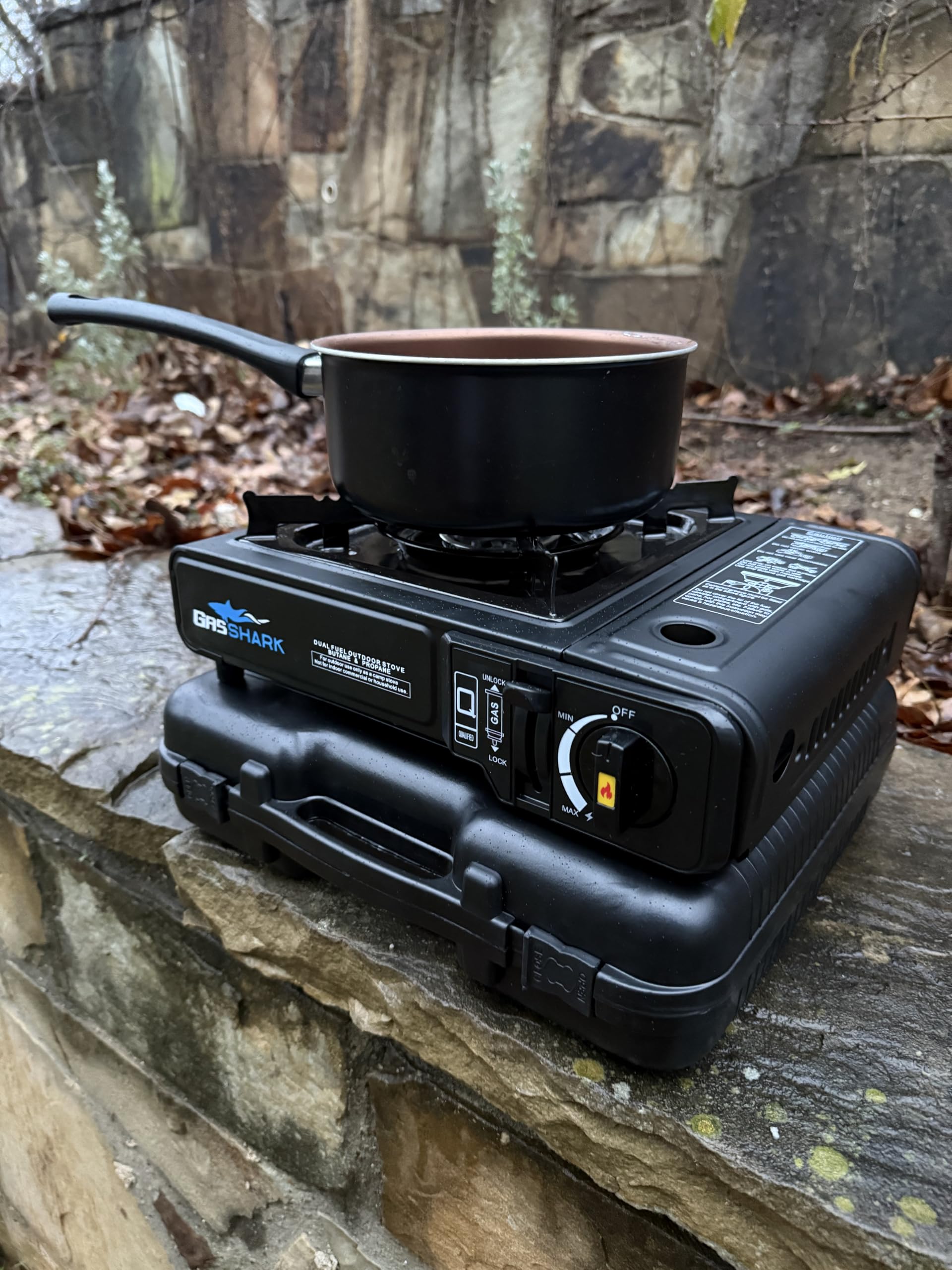 Dual Fuel Propane Or Butane Portable Stove | 12,000 Btus | Camping Stove | Outdoor Cooking And Emergency Kit | Propane Hose And