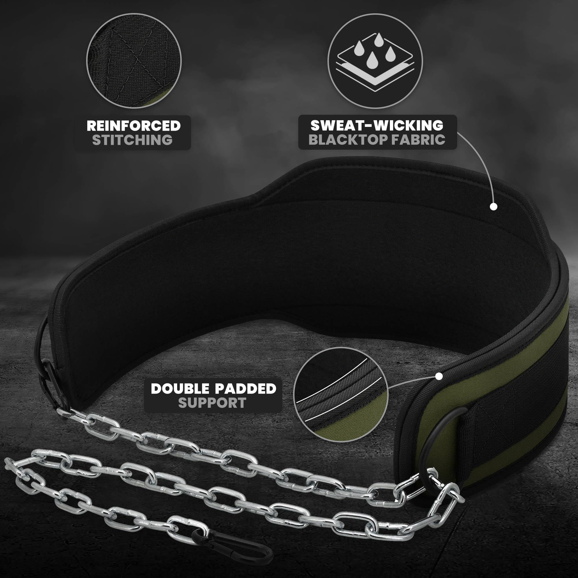 Rdx Dip Belt For Weight Lifting, Heavy Duty 36 Inch Adjustable Steel Chain, Dipping Belt Chin Pull Ups Gym Training Bodybuilding