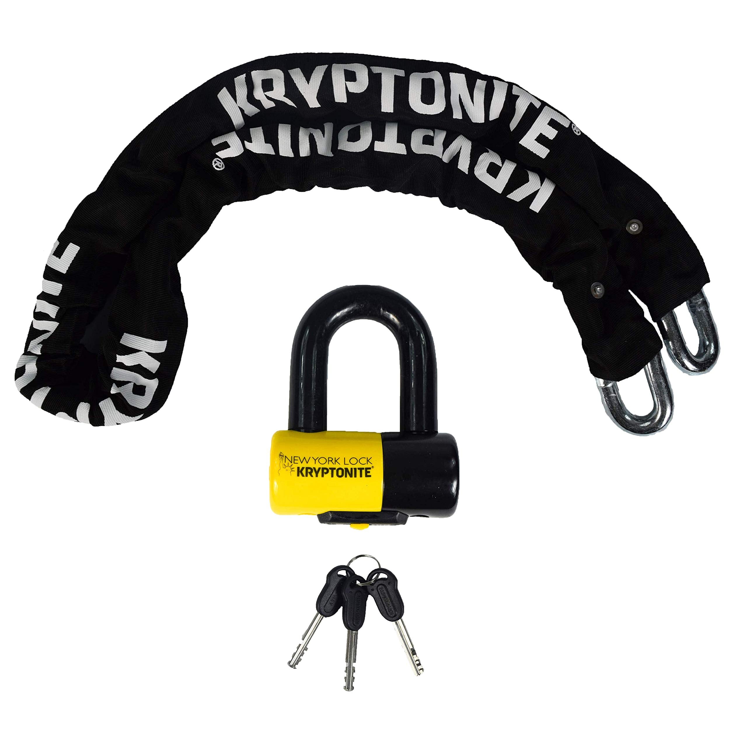 Kryptonite New York Legend 1515 Bike Chain Lock, 5 Feet Long 14.5mm Steel Chain 14.7 Pounds Heavy Duty Anti-Theft Bicycle Chain 