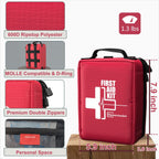 [New Upgrade] Professional First Aid Kits, First Aid Trauma Kit With Labelled Compartments Molle System For Car, Hiking, Backpac