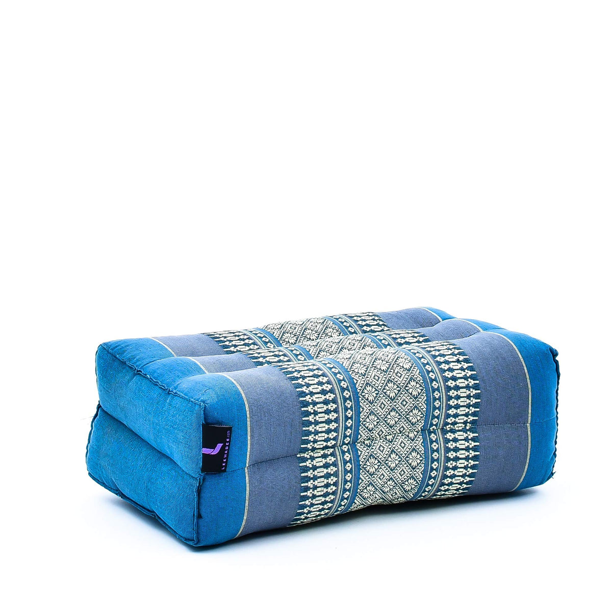 Leewadee Yoga Block Pilates Brick EcoFriendly Organic and Natural, 14x6x4 inches, Kapok, Light Blue