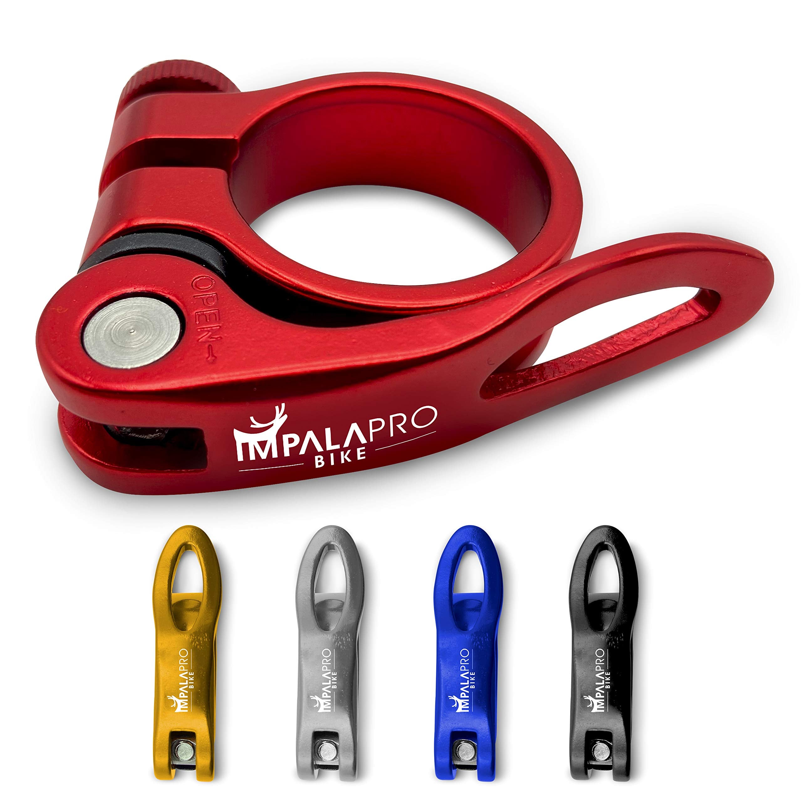 IMPALAPRO Bike Quick Release Seatpost Clamp 31.8 mm - Ultralight 38g CNC 7075 Aluminium Bike Seat Clamp Anti-Rust Anodised Finis