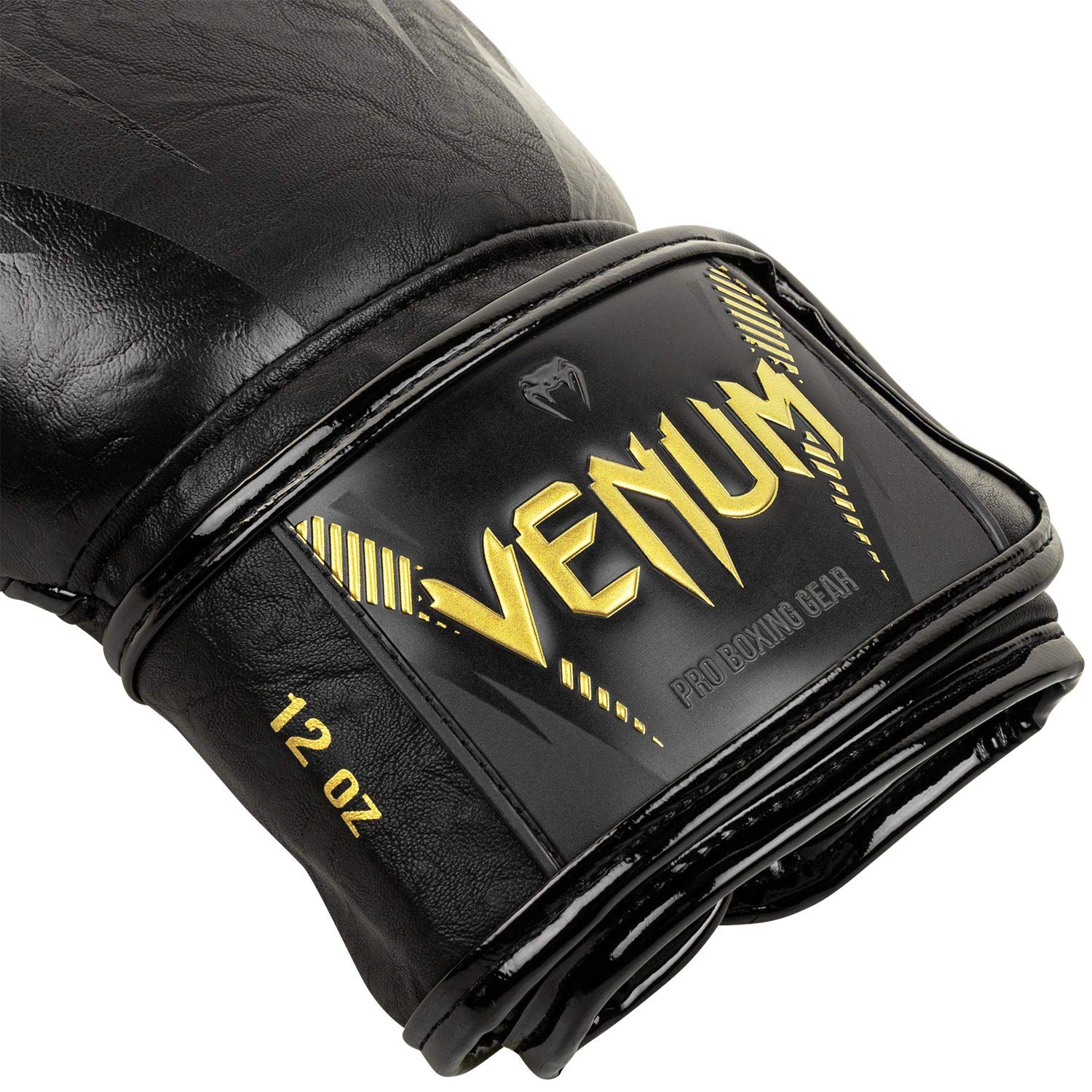 Venum Impact Boxing Gloves-Black/Gold - 10Oz