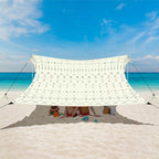 Beach Tent, Beach Canopy Sun Shade Upf 50+, Portable 10  10 Ft Camping Sun Shelter With Sandbags, Poles, Ground Pegs And Anti-Wi