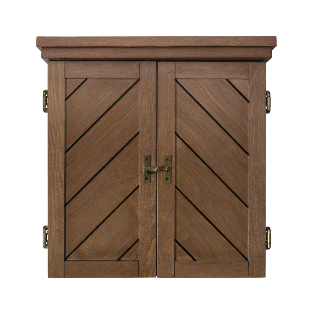 American Legend Charleston Solid Wood Bristle Dartboard Cabinet Set - Includes 18Dartboard And 6 Steel Tip Darts