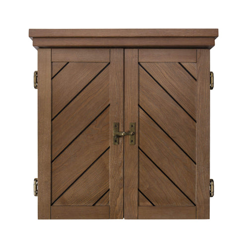 American Legend Charleston Solid Wood Bristle Dartboard Cabinet Set - Includes 18Dartboard And 6 Steel Tip Darts