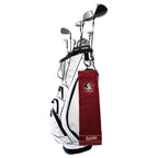 Team Golf Tri-Fold Golf Towel, 100% Cotton, Checkered Scrubber Design, Florida State Seminoles Embroidered Logo