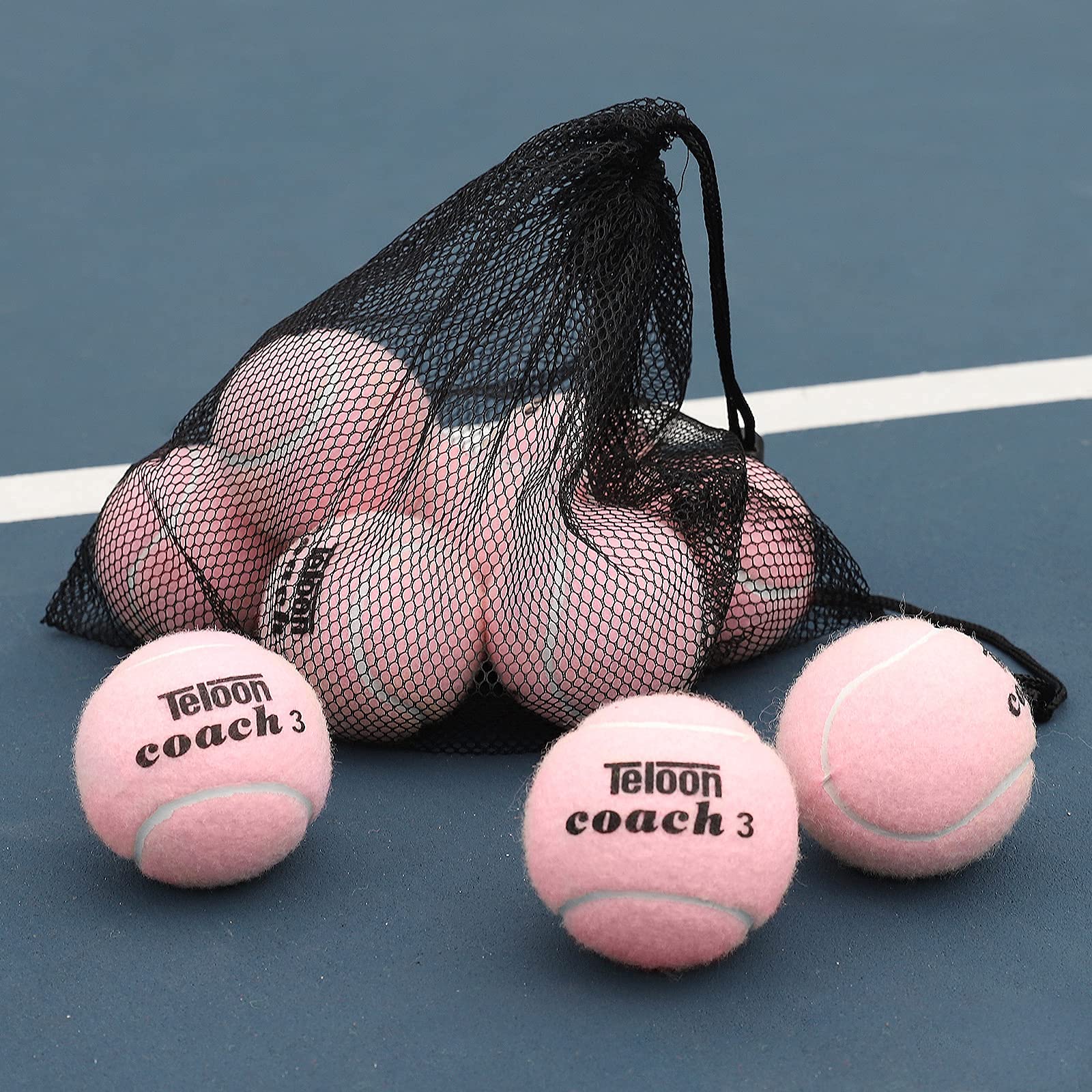 Teloon Tennis Balls (Pink-12Pcs)