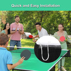 Uxcell Retractable Ping Pong Net For Any Table, Portable Table Tennis Net Replacement, Folding 68'' Nylon String Tension Ping Po