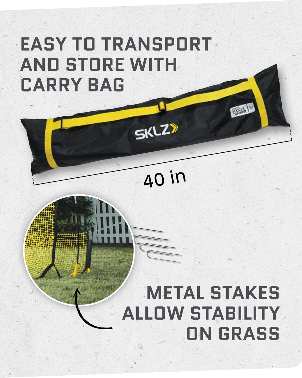 Sklz Quickster Soccer Trainer Portable Soccer Rebounder Net For Volley, Passing, And Solo Training