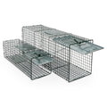 Humane Way Sentinel 32 Inch + 24 Inch Live Animal Trap Combo Pack - No Assembly Required - Raccoons, Cats, Groundhogs, Opossums,