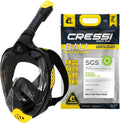 Cressi Bali Full Face Masks, Black/Yellow, L/XL