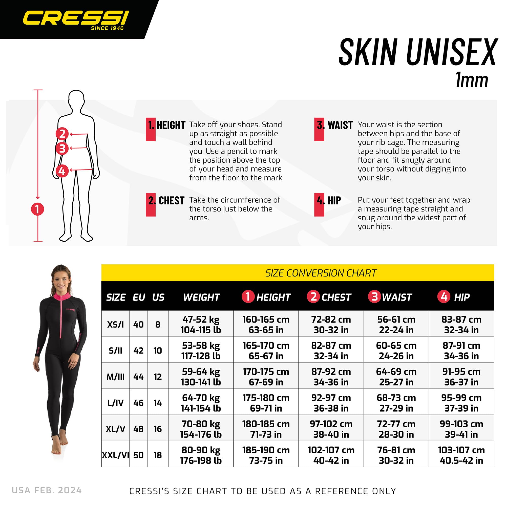 Cressi Skin, Black/Pink, Xl