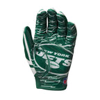Wilson Nfl Stretch Fit Football Gloves - Youth, New York Jets