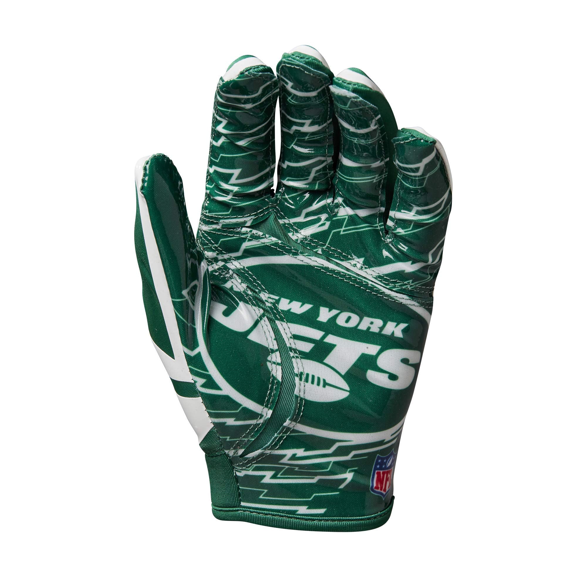 Wilson Nfl Stretch Fit Football Gloves - Youth, New York Jets