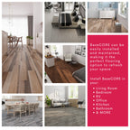 Lucida Surfaces Luxury Vinyl Flooring Tiles-Peel And Stick Floor Tile For Diy Installation-36 Wood-Look Planks-Honey-Basecore-54
