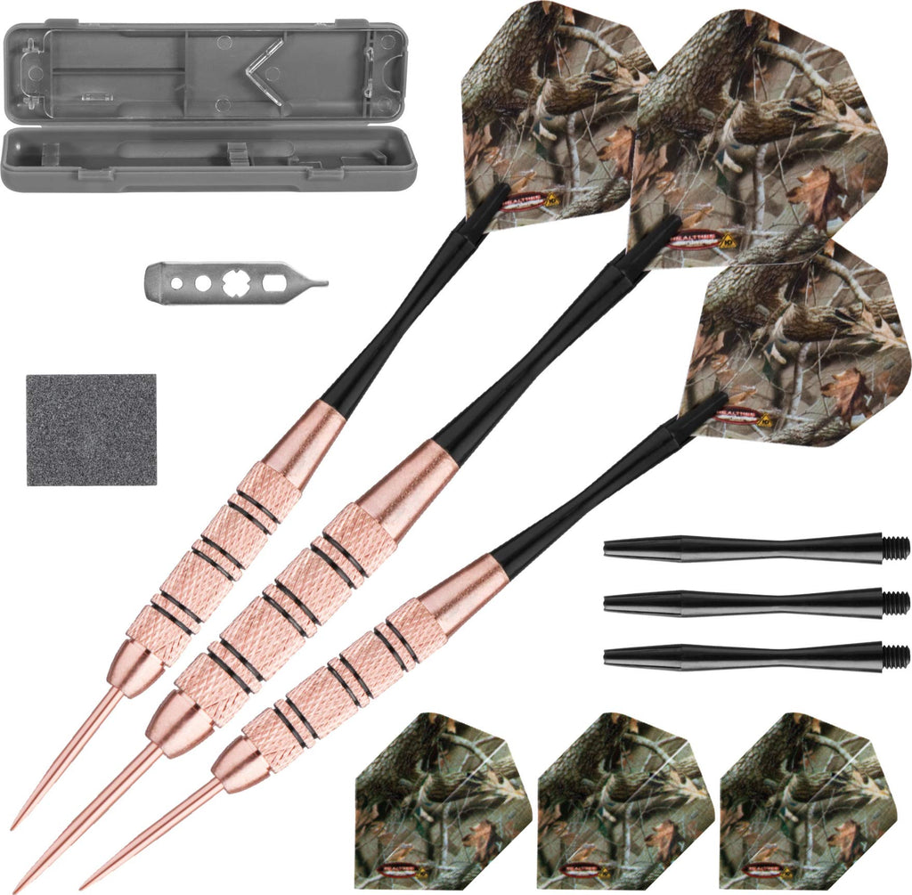 Fat Cat Realtree Hardwoods Hd Camo Steel Tip Darts With Storage/Travel Case, 23 Grams