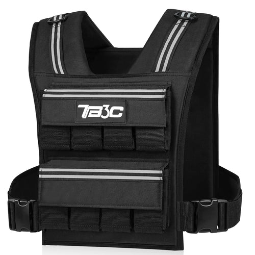 Adjustable Weighted Vest Men,40lb Weights Vest with Reflective Stripe, Weight Vest Workout Vest for Strength Training Running Wa