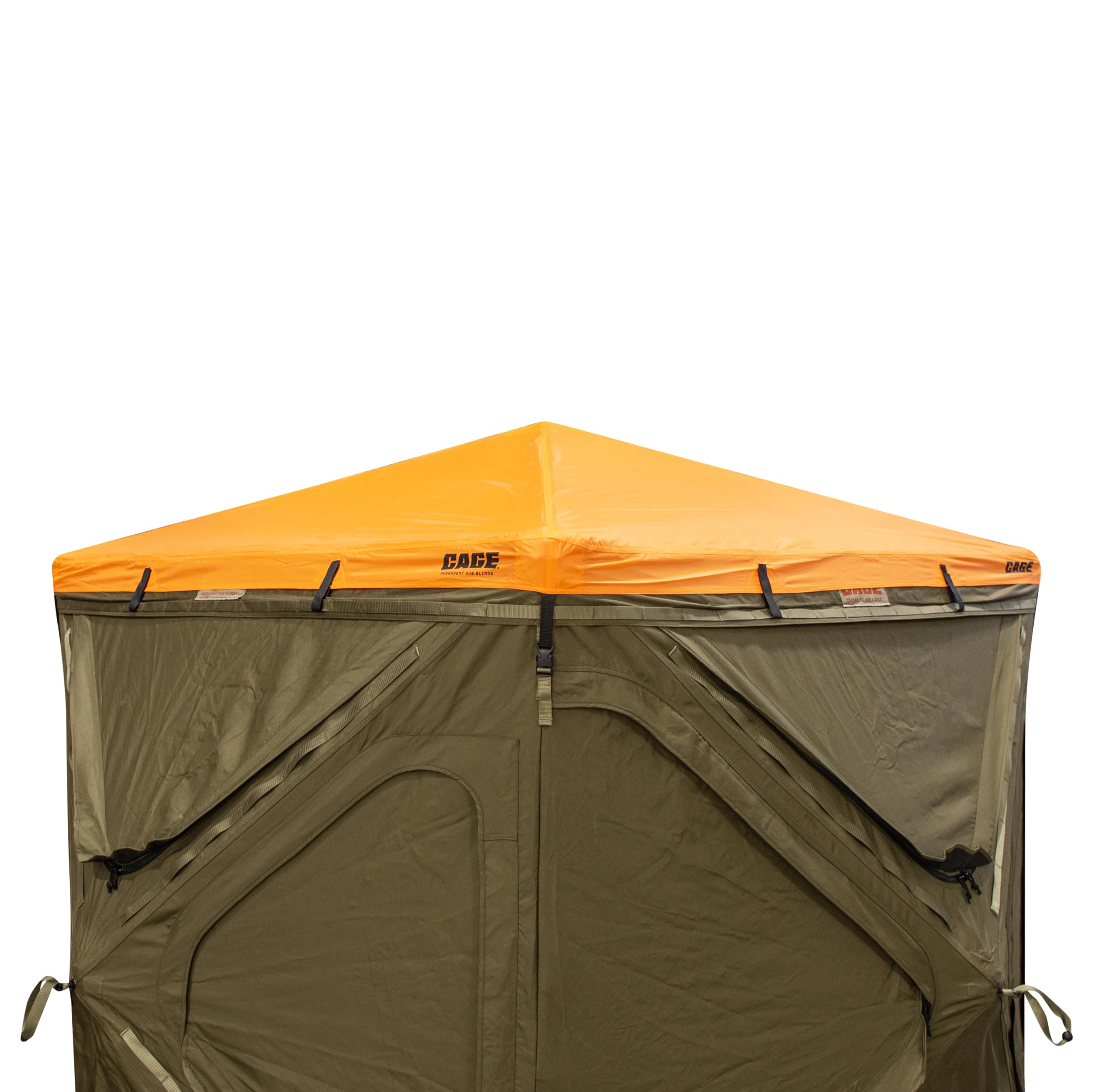 CAGE PERMANENT HUB BLIND, Blaze Orange Safety Cap, for Use with R30 Permanent Hub Blind, Safety During Hunting, Attaches Quickly