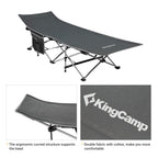 Kingcamp Folding Camping Cot Lightweight Sleeping Cot Portable With Carry Bag Double Layer 1000D Sturdy Cot Heavy Duty Camping B