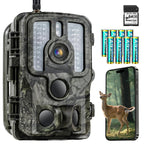 Trail Camera With Night Vision Motion Activated Waterproof, 4K 48Mp Wifi Bluetooth Game Camera, 0.1S Trigger Ip66 Trail Cam With