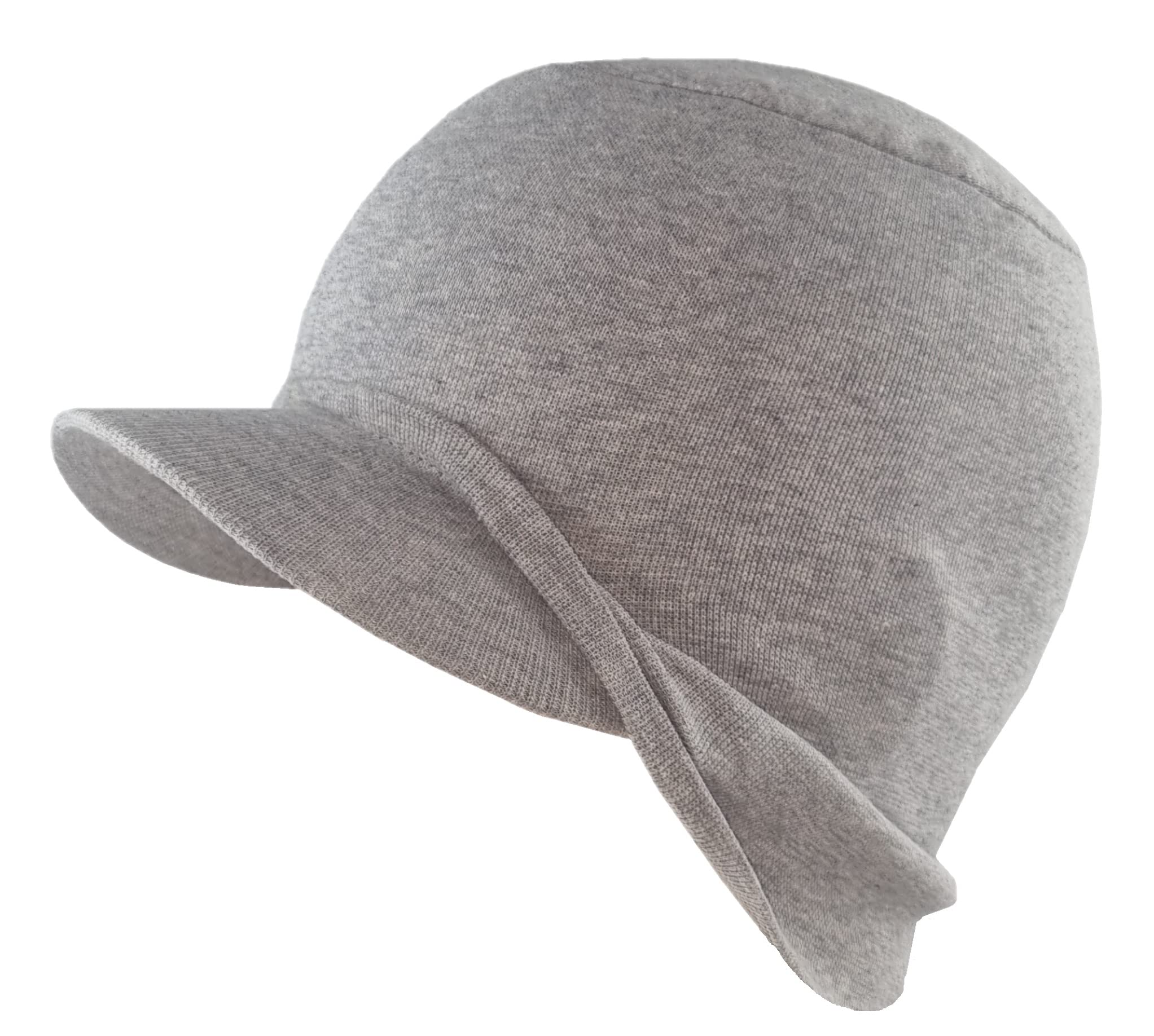 Atabz Cotton Skull Sort Visor Caps For Winter Full Ear Cover Black