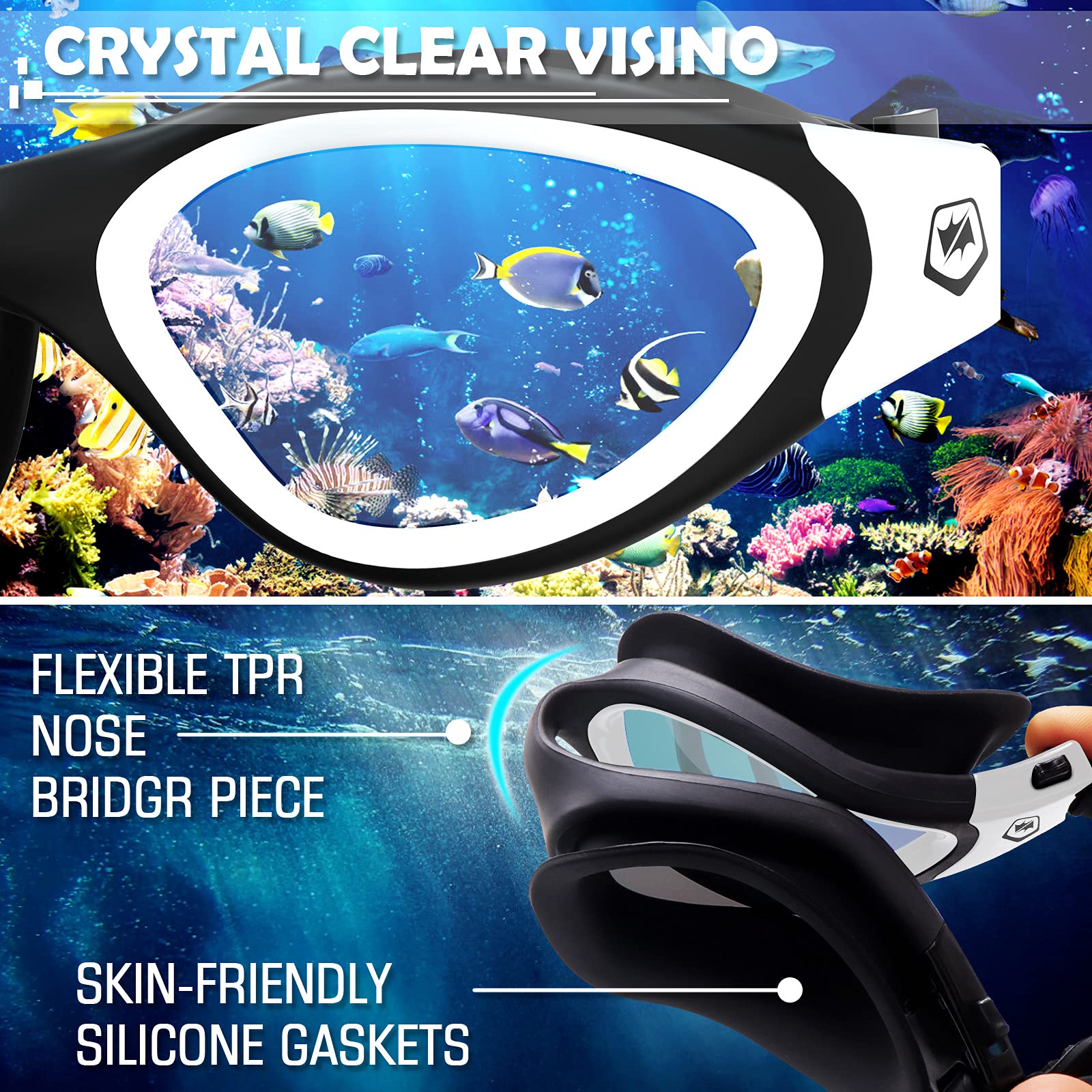 Win.Max Swimming Goggles Swim Goggles Anti Fog Anti Uv No Leakage Clear Vision For Men Women Adults Teenagers