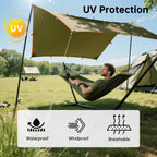 Free Soldier Waterproof Portable Tarp Multifunctional Outdoor Camping Traveling Awning Backpacking Tarp Shelter Rain Tarp (Brown