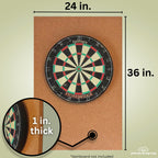 Jelinek Cork Dart Board Backer Wall Cover 36 X 24 X 1 Inches