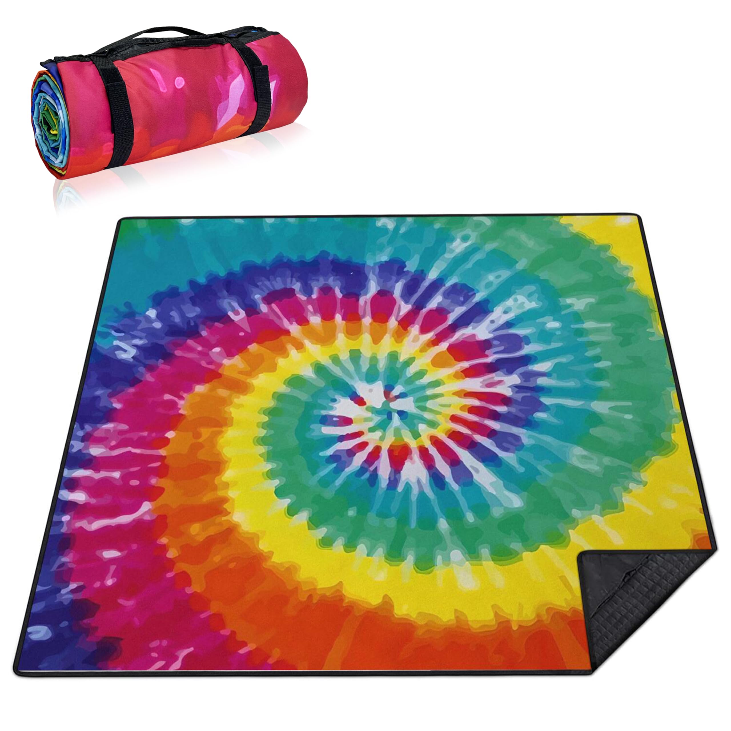 Supfitness Extra Large Picnic Blankets Waterproof Foldable (80 X 80) Beach Blanket Waterproof Sandproof,3-Layer Thicking Mat Out