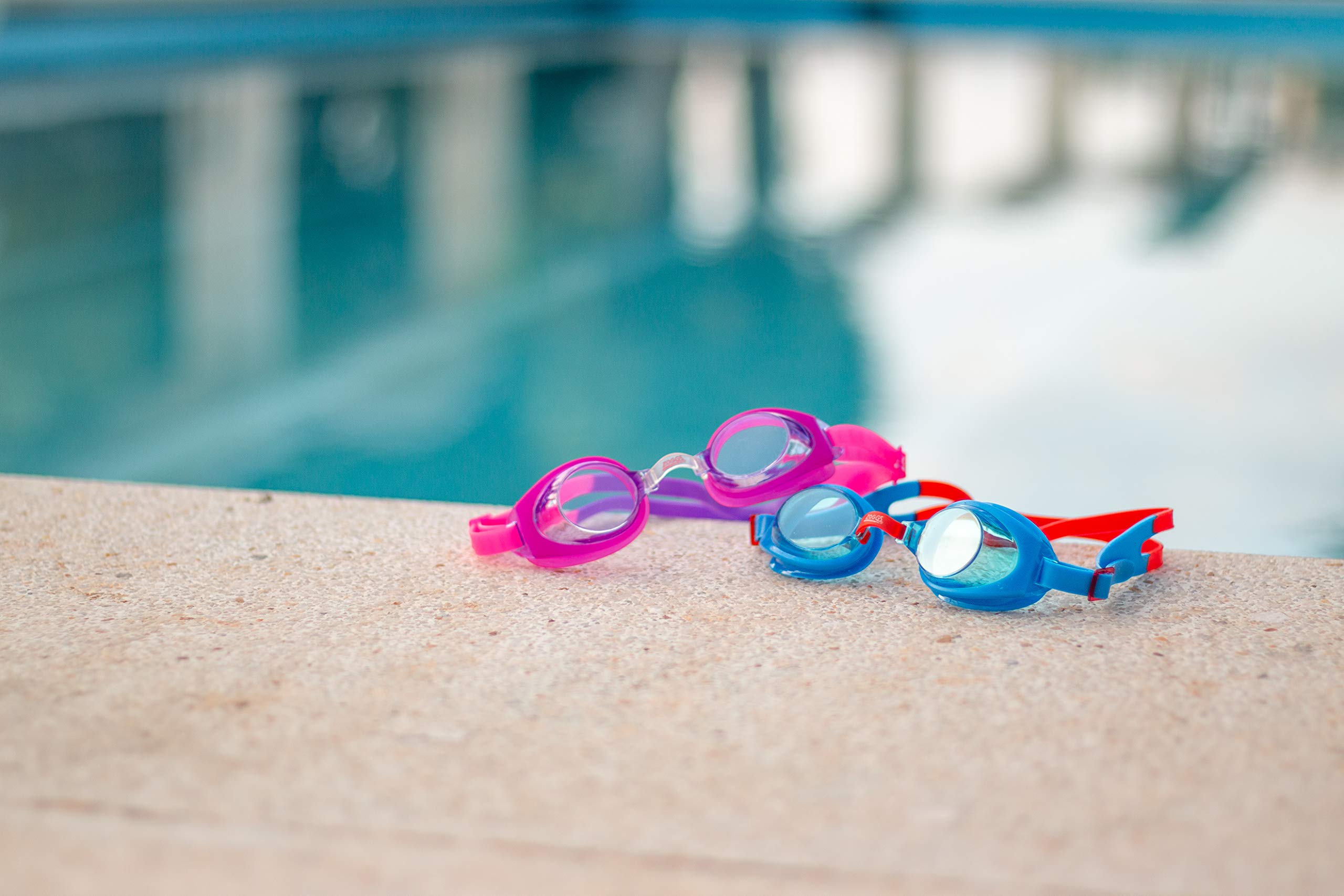 Zoggs Ripper Junior Kids Uv Anti Fog Swimming Goggles (6-14 Years) Bluered