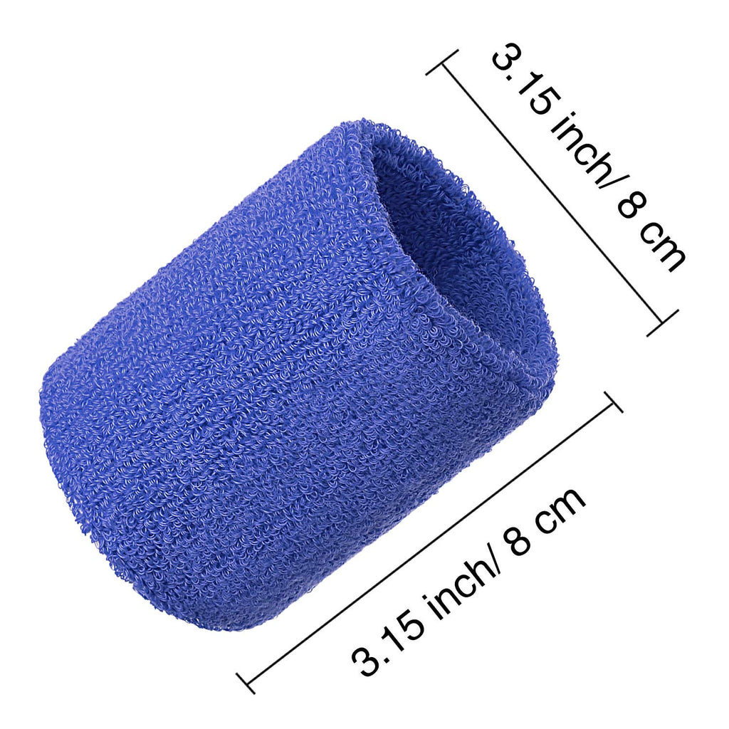 12 Pack Sweatbands Sports Wristband Sweat Band For Men And Women, Good For Tennis, Basketball, Running, Gym, Working Out (Multic