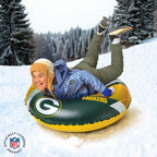 Bigmouth Green Bay Packers Nfl Fan Gear Outdoor Toys, Officially Licensed - Inflatble Snow Tube With Handles