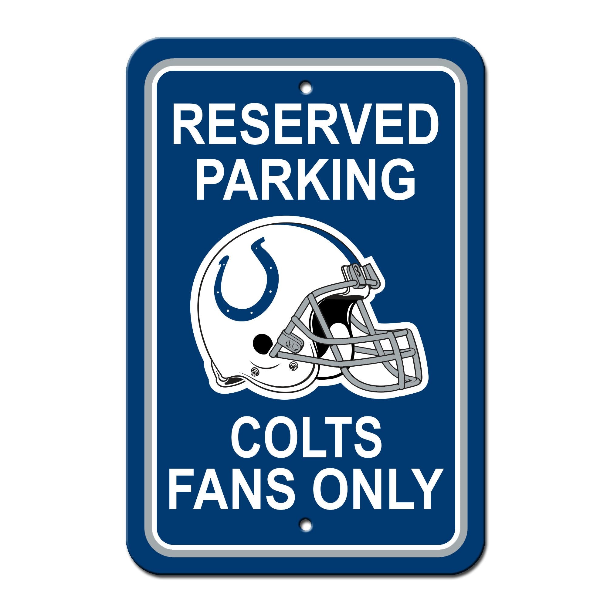Fremont Die NFL Indianapolis Colts Team Sign, 12 x 18, Reserved Parking Sign (90224)