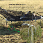 Aagut 12 Inch Trampoline Stakes 6 Pack U Shaped Rebar Ground Anchors Heavy Duty High Winds Galvanized Steel Trampolines Accessor