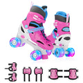 Lifelong Kids Adjustable Skating Shoes With Led Lights  Inline Roller Skating With Adjustable Size, Playful Lighting With Safet
