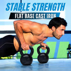 Yes4All Kettlebells Set 5 10 15 20 25 30 Lbs Weight Cast Iron For Dumbbell Weights Exercises, Gym, Fitness, Full Body Workout Eq