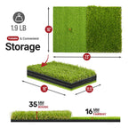 Saplize 23'' X 16'' Foldable Golf Hitting Mat, 2-In-1 Golf Turf Grass Mat, Rough And Fairway For Hitting, Chipping And Putting G