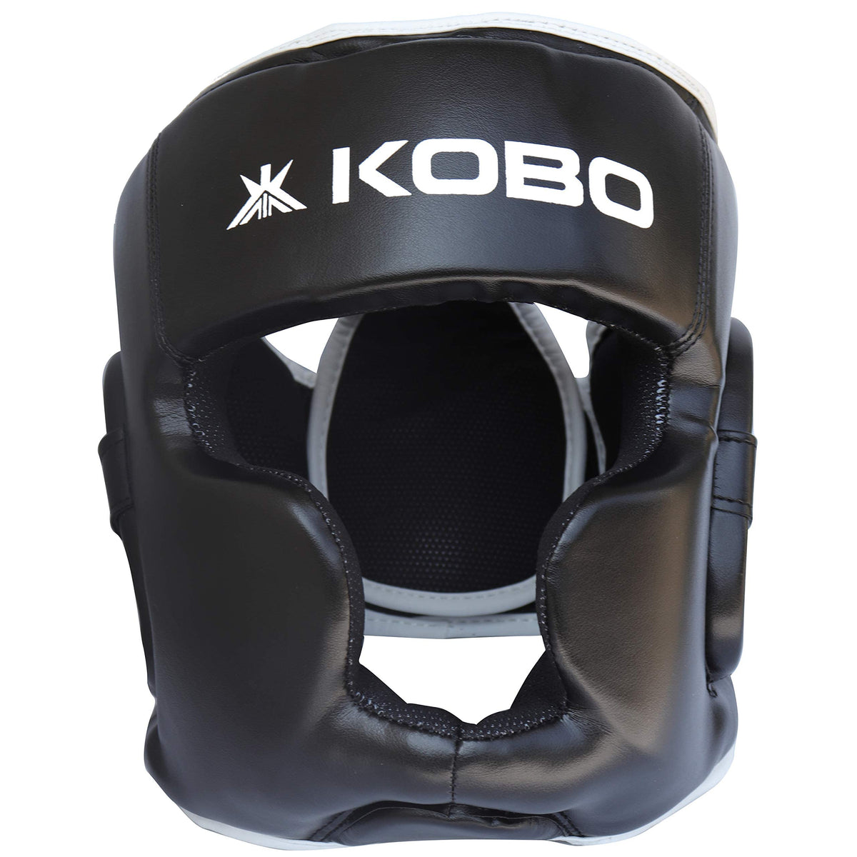 Kobo Bxh01 Boxing Head Guard P.U Leather Mma Head Gear Fighting Head Guard Sparring Helmet For Kickboxing Karate Taekwondo (Bla