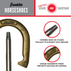 Franklin Sports Horseshoe Set - Steel Horseshoes And Stakes - Official Size And Weight - Perfect For Yard And Beach - Recreation