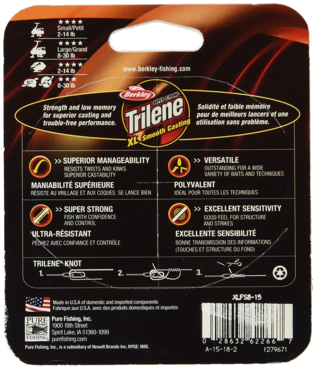 Berkley Trilene Xl, Clear, 10Lb | 4.5Kg, 3000Yd | 2743M Monofilament Fishing Line, Suitable For Freshwater Environments
